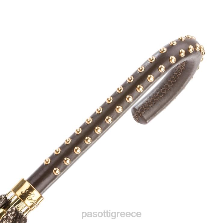 ομπρέλα | PASOTTI 16 1408-19 h19 - παρδαλή ομπρέλα με δερμάτινη λαβή 2N6B8473 γυναίκες